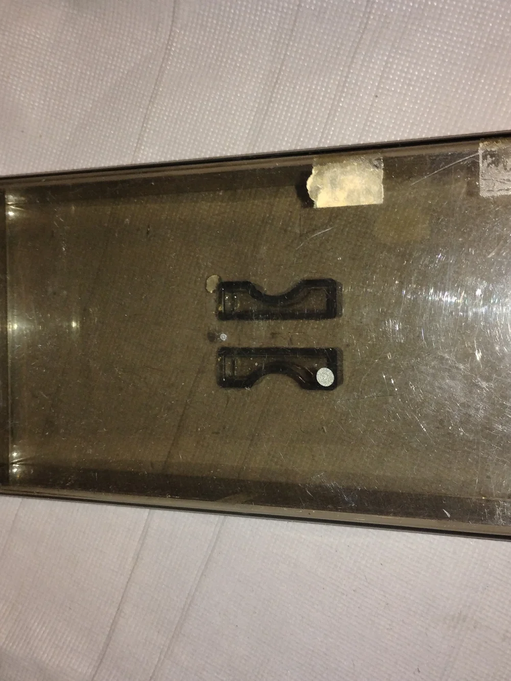 Vintage Clear Plastic Phone Display Tray - Transparent